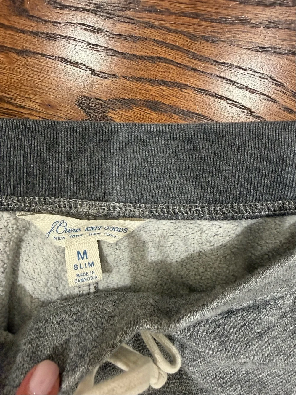 Men’s J. Crew Gray Slim Sweatpants with Drawstring